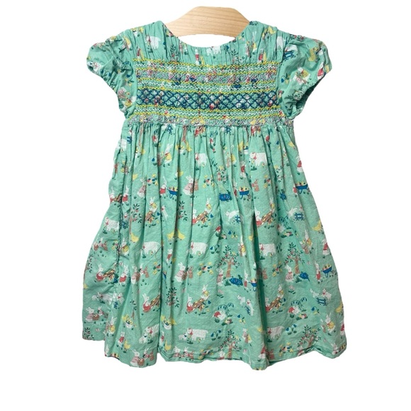 Mini Boden Smocked Green Dress - Picture 1 of 6